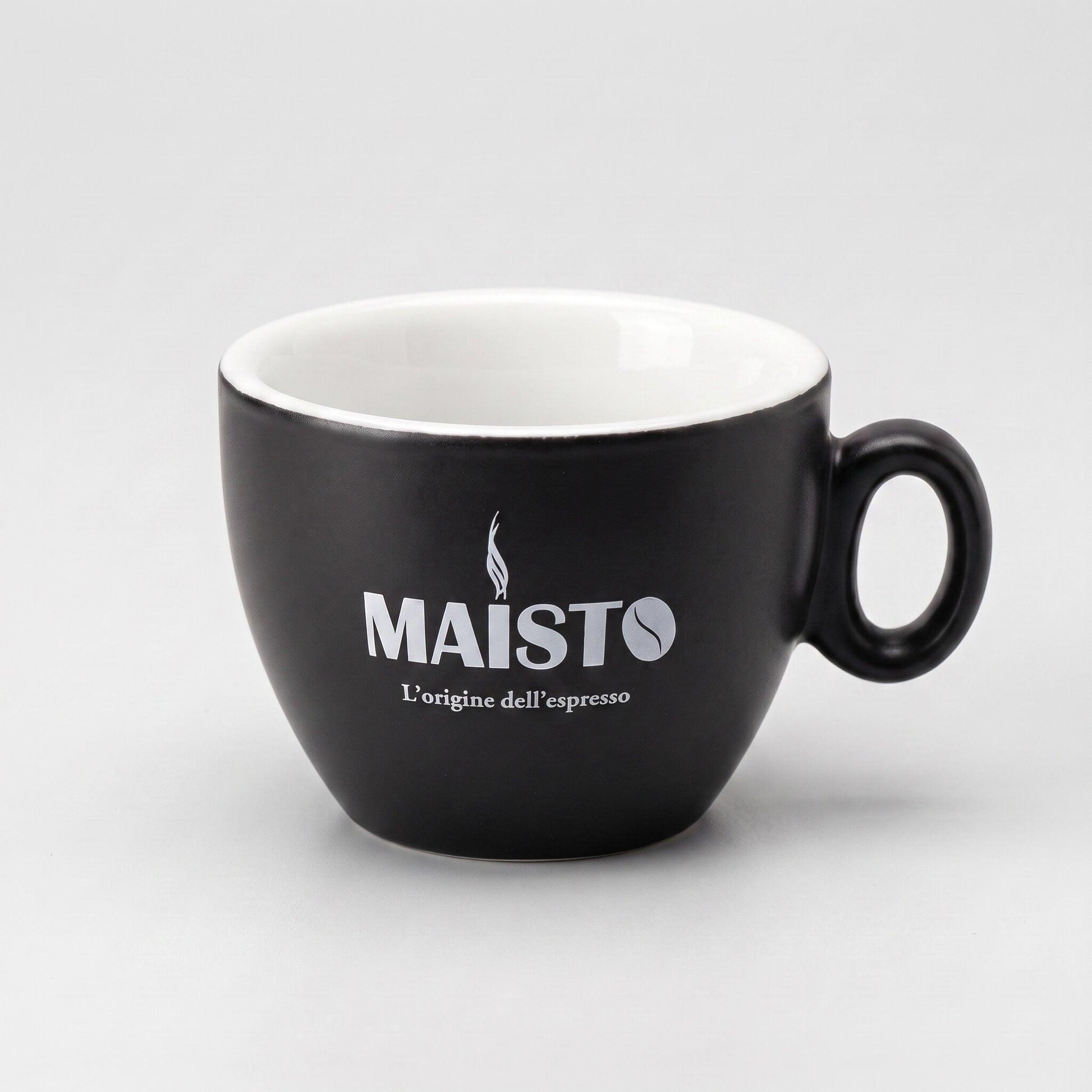 Maisto Caffé Black Edition Tasse mattschwarz mit Logo